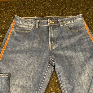 Talbots Blue Jeans with Orange Accents
